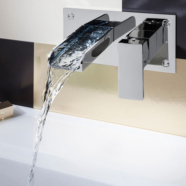Crosswater   Water Square Wall Mounted 2 Hole Set Basin Mixer - Image 4