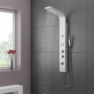 Maverick Tower Shower Panel (Thermostatic) White
