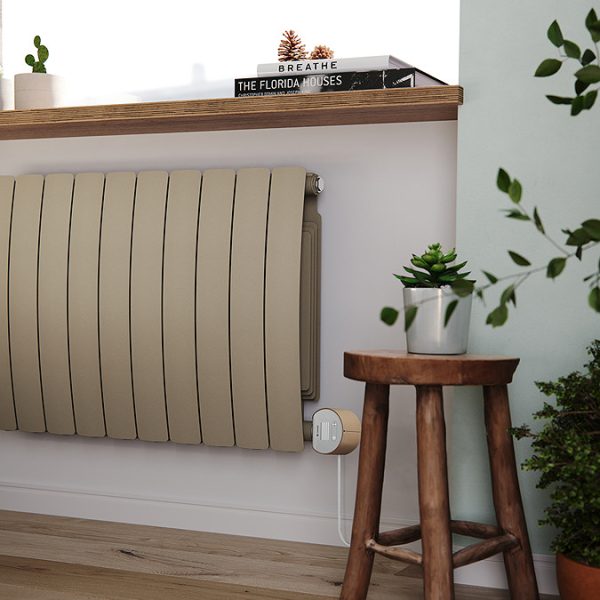 Terma Bergamo (Wi Fi Controlled) H590 x W800mm Quartz Mocha Electric Radiator with 1.2kw VEO Heating Element - Image 6
