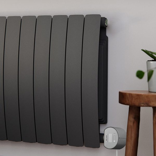 Terma Bergamo (Wi Fi Controlled) H590 x W1040mm Graphite Electric Radiator with 1.5kw VEO Heating Element - Image 4