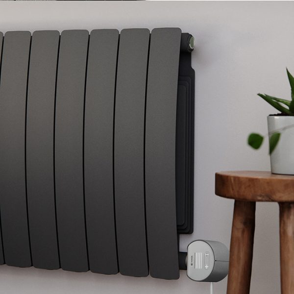 Terma Bergamo (Wi Fi Controlled) H590 x W1360mm Graphite Electric Radiator with 2kw VEO Heating Element - Image 6
