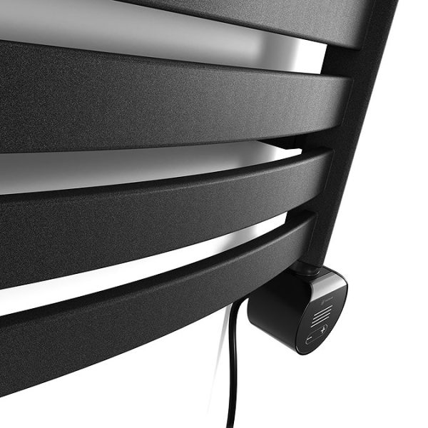 Terma Dexter (Wi Fi Controlled) H860 x W400mm Matt Black Electric Towel Rail with 300w VEO Heating Element - Image 6