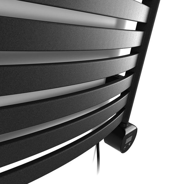 Terma Dexter (Wi Fi Controlled) H1220 x W500mm Matt Black Electric Towel Rail with 600w VEO Heating Element - Image 6
