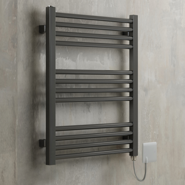 Terma Fiona Sparkling Grey 650 x 500mm Electric Towel Rail with 300W SIM Element