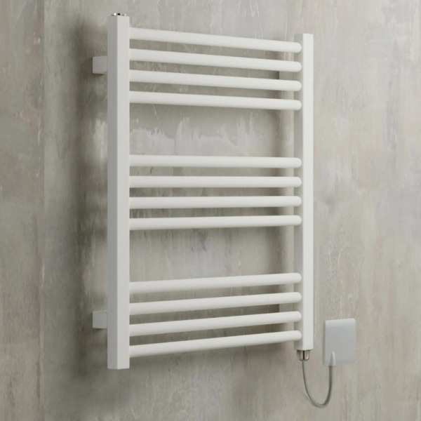Terma Fiona Matt White 650 x 500mm Electric Towel Rail with 300W SIM Element