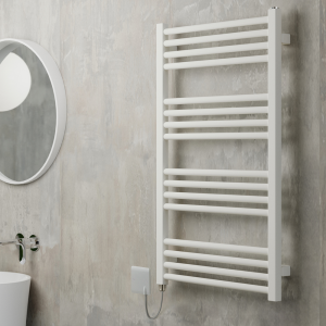Terma Fiona Matt White 900 x 500mm Electric Towel Rail with 400W SIM Element