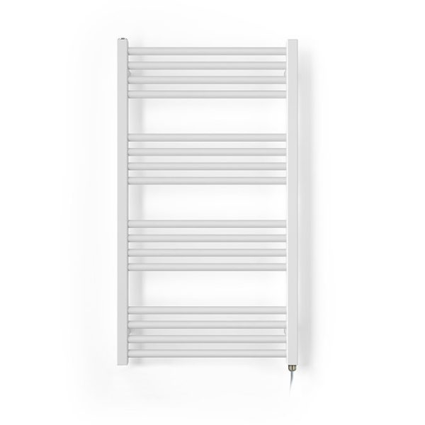 Terma Fiona Matt White 900 x 500mm Electric Towel Rail with 400W SIM Element - Image 3