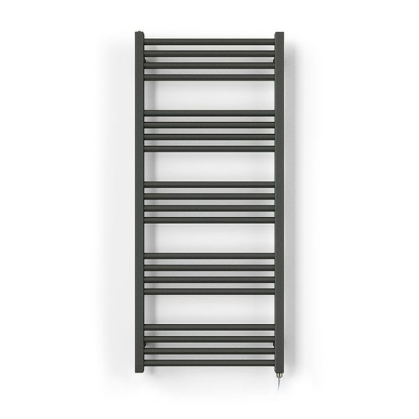 Terma Fiona Sparkling Grey 1140 x 500mm Electric Towel Rail with 600W SIM Element - Image 3
