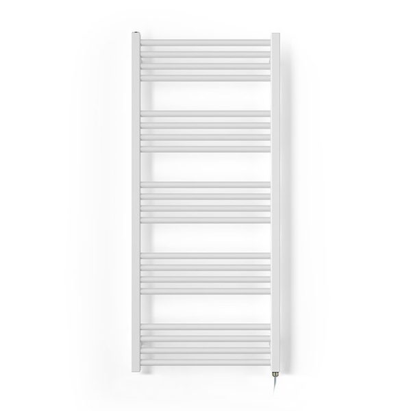Terma Fiona Matt White 1140 x 500mm Electric Towel Rail with 600W SIM Element - Image 3
