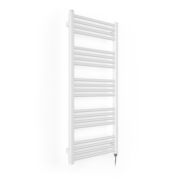 Terma Fiona Matt White 1140 x 500mm Electric Towel Rail with 600W SIM Element - Image 4