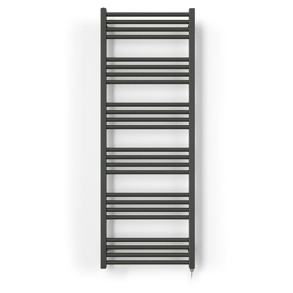 Terma Fiona Sparkling Grey 1380 x 500mm Electric Towel Rail with 600W SIM Element - Image 3