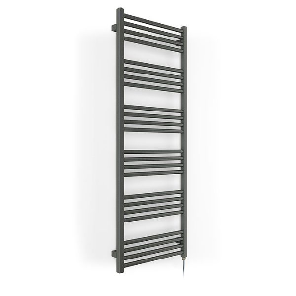 Terma Fiona Sparkling Grey 1380 x 500mm Electric Towel Rail with 600W SIM Element - Image 4