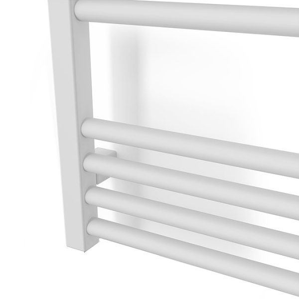Terma Fiona Matt White 1380 x 500mm Electric Towel Rail with 600W SIM Element - Image 2
