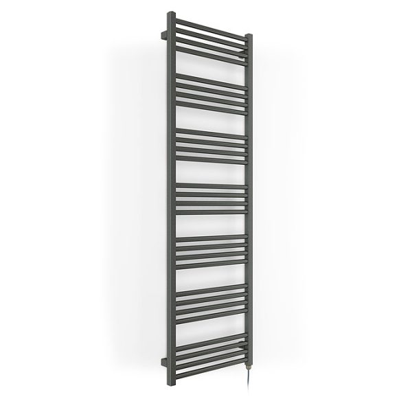 Terma Fiona Sparkling Grey 1620 x 500mm Electric Towel Rail with 800W SIM Element - Image 4