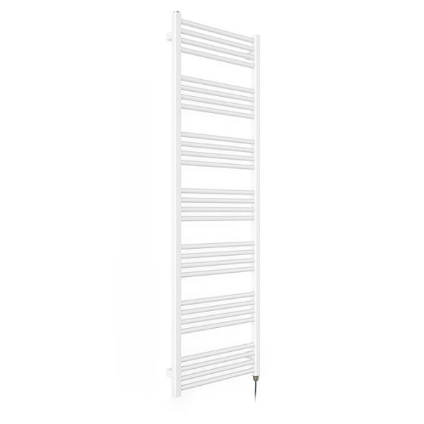 Terma Fiona Matt White 1620 x 500mm Electric Towel Rail with 800W SIM Element - Image 4