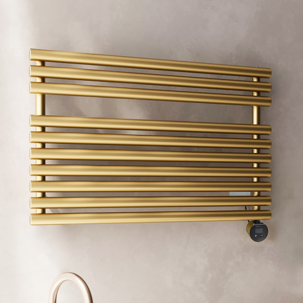 Terma Rolo Towel (Wi Fi Controlled) H590 x W900mm Brass Electric Towel Rail with 600w VEO Heating Element