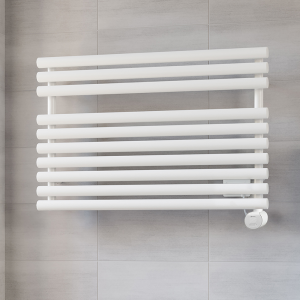 Terma Rolo Towel (Wi Fi Controlled) H590 x W900mm White Electric Towel Rail with 600w VEO Heating Element