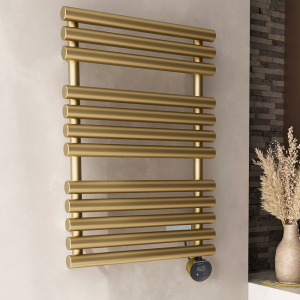 Terma Rolo Towel (Wi Fi Controlled) H755 x W520mm Brass Electric Towel Rail with 400w VEO Heating Element