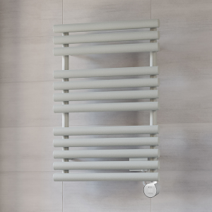 Terma Rolo Towel (Wi Fi Controlled) H755 x W520mm Salt n Pepper Electric Towel Rail with 400w VEO Heating Element