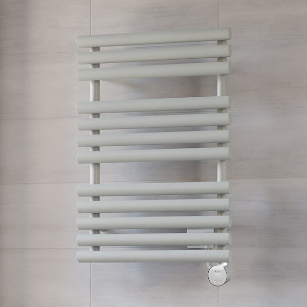 Terma Rolo Towel (Wi Fi Controlled) H755 x W520mm Salt n Pepper Electric Towel Rail with 400w VEO Heating Element