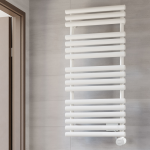 Terma Rolo Towel (Wi Fi Controlled) H1085 x W520mm White Electric Towel Rail with 600w VEO Heating Element