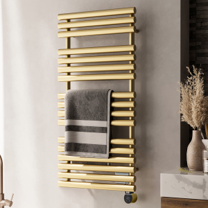 Terma Rolo Towel (Wi Fi Controlled) H1085 x W520mm Brass Electric Towel Rail with 600w VEO Heating Element