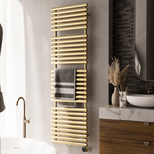 Terma Rolo Towel (Wi Fi Controlled) H1800 x W520mm Brass Electric Towel Rail with 1kw VEO Heating Element