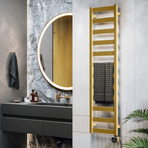 Terma Vivo (Wi Fi Controlled) H1390 x W300mm Brass Electric Towel Rail with 400w VEO Heating Element