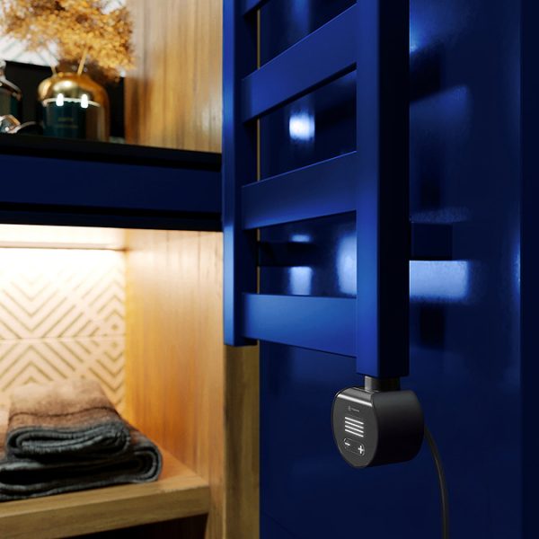 Terma Vivo (Wi Fi Controlled) H1390 x W300mm Denim Electric Towel Rail with 400w VEO Heating Element - Image 4