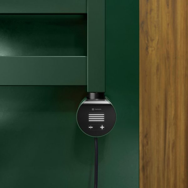 Terma Vivo (Wi Fi Controlled) H1390 x W300mm Matt Green Electric Towel Rail with 400w VEO Heating Element - Image 3