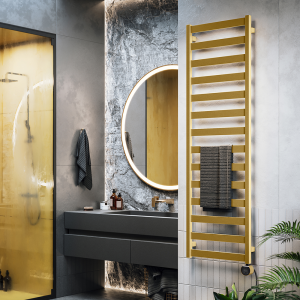 Terma Vivo (Wi Fi Controlled) H1630 x W500mm Brass Electric Towel Rail with 600w VEO Heating Element