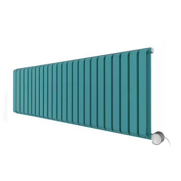 Terma Warp Room (Wi Fi Controlled) H330 x W1565 Matt Teal Electric Radiator with 1kw VEO Heating Element - Image 3