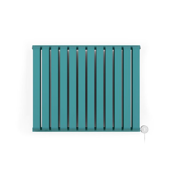 Terma Warp Room (Wi Fi Controlled) H630 x W785mm Matt Teal Electric Radiator with 800w VEO Heating Element - Image 3