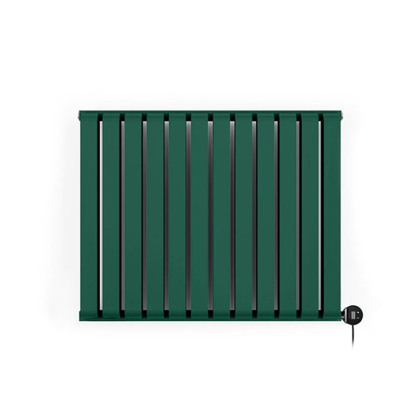 Terma Warp Room (Wi Fi Controlled) H630 x W785mm Matt Green Electric Radiator with 800w VEO Heating Element - Image 3