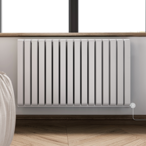 Terma Warp Room (Wi Fi Controlled) H630 x W1045mm Matt White Electric Radiator with 1.2kw VEO Heating Element