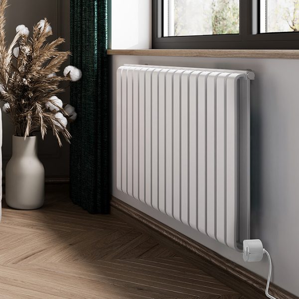 Terma Warp Room (Wi Fi Controlled) H630 x W1045mm Matt White Electric Radiator with 1.2kw VEO Heating Element - Image 3