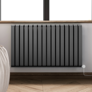 Terma Warp Room (Wi Fi Controlled) H630 x W1045mm Salt n Pepper Electric Radiator with 1.2kw VEO Heating Element