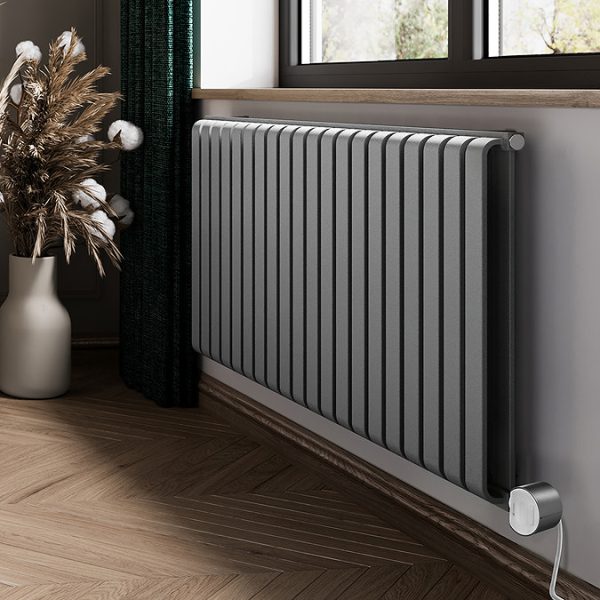 Terma Warp Room Salt n Pepper 1305 x 630mm Electric Radiator with 1.5kw VEO Heating Element - Image 3