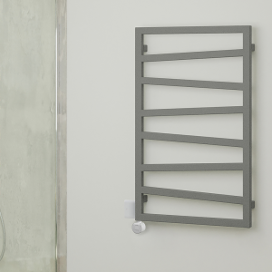 Terma Zig Zag (Wi Fi Controlled) H835 x W500mm Salt n Pepper Electric Towel Rail with 300w VEO Heating Element