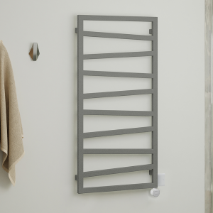 Terma Zig Zag (Wi Fi Controlled) H1070 x W500mm Salt n Pepper Electric Towel Rail with 400w VEO Heating Element