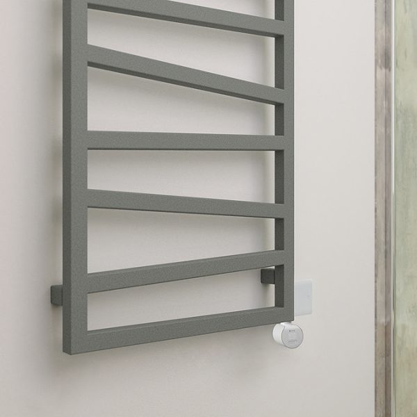 Terma Zig Zag (Wi Fi Controlled) H1070 x W500mm Salt n Pepper Electric Towel Rail with 400w VEO Heating Element - Image 3