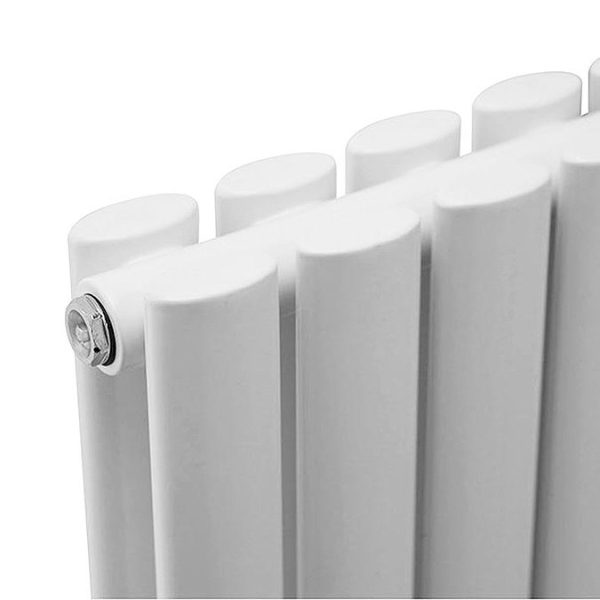 Metro Vertical Radiator   White   Double Panel (1800mm High) 472mm Wide with Rail - Image 2