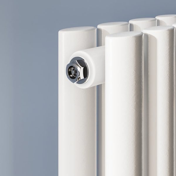 Metro Vertical Radiator with Mirror   White   Double Panel (H1800 x W382mm) - Image 3