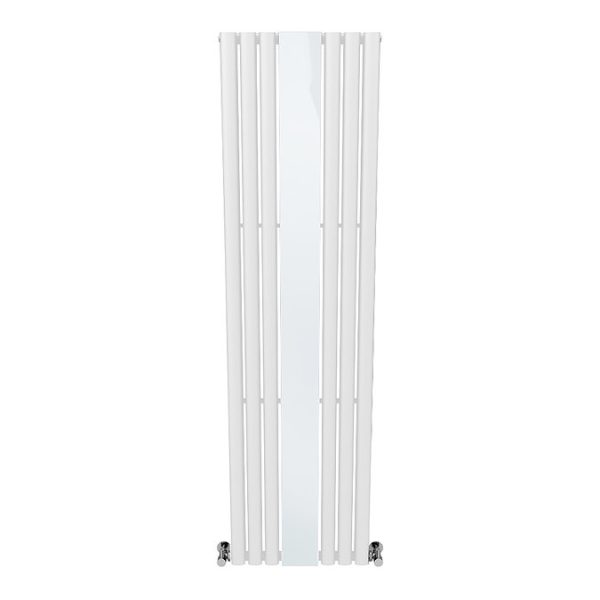 Metro Vertical Radiator with Mirror   White   Double Panel (H1800 x W500mm) - Image 2