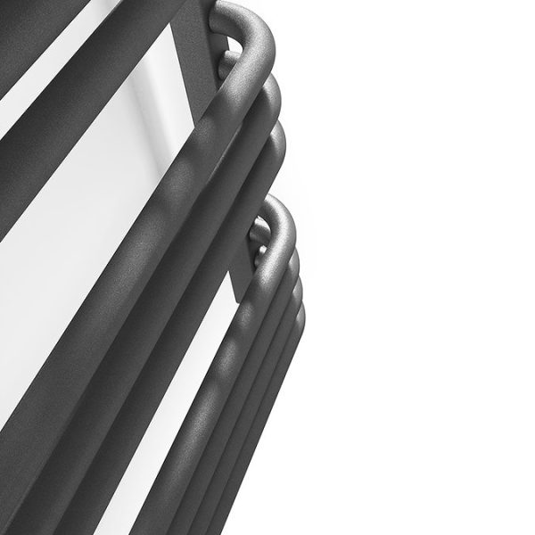Terma Alex One H760 x W500mm Modern Grey Electric Only Towel Rail - Image 7