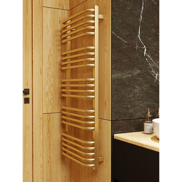 Terma Alex One H1140 x W500mm Brass Electric Only Towel Rail - Image 7
