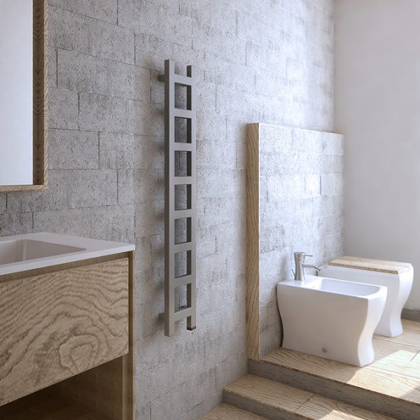 Terma Easy One H1280 x W200mm Sparkling Gravel Electric Only Towel Rail - Image 2