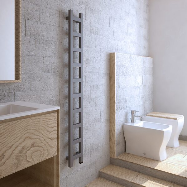 Terma Easy One H1600 x W200mm Sparkling Gravel Electric Only Towel Rail - Image 2