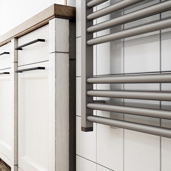Terma Fiona One H900 x W480mm Sparkling Gravel Electric Only Towel Rail - Image 7