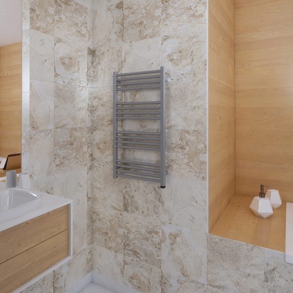 Terma Fiona One H900 x W480mm Sparkling Gravel Electric Only Towel Rail - Image 2